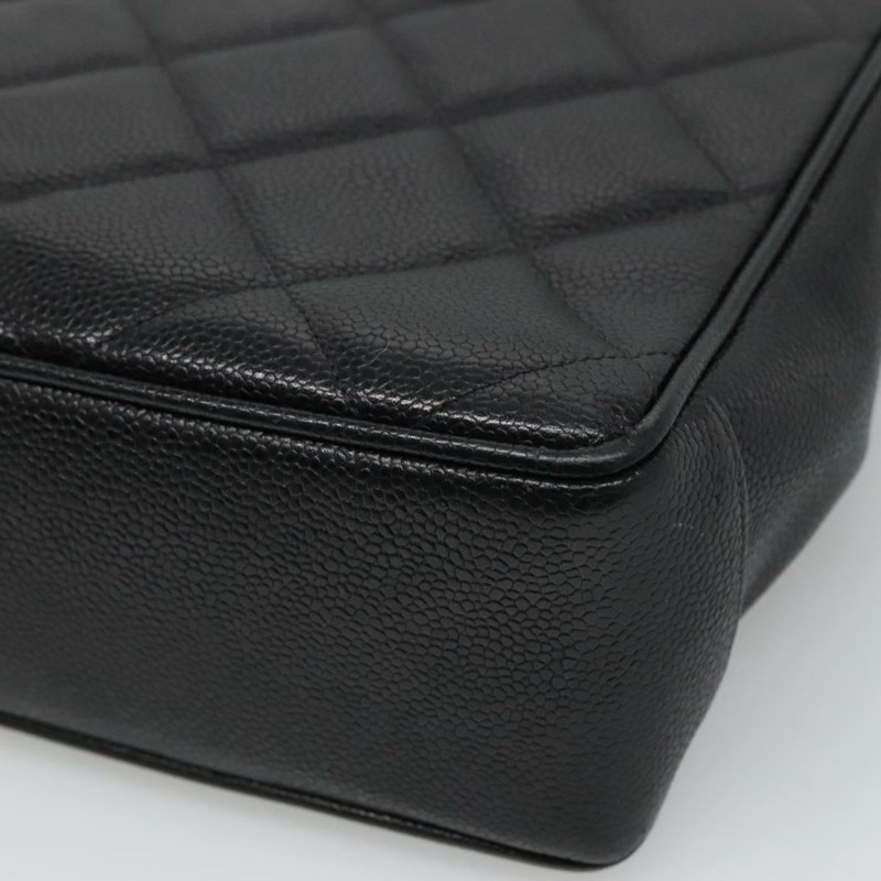 【日本直送】香奈兒 Matelasse 鏈條單肩包 小牛皮 黑金 CC 正品 ki5432-14