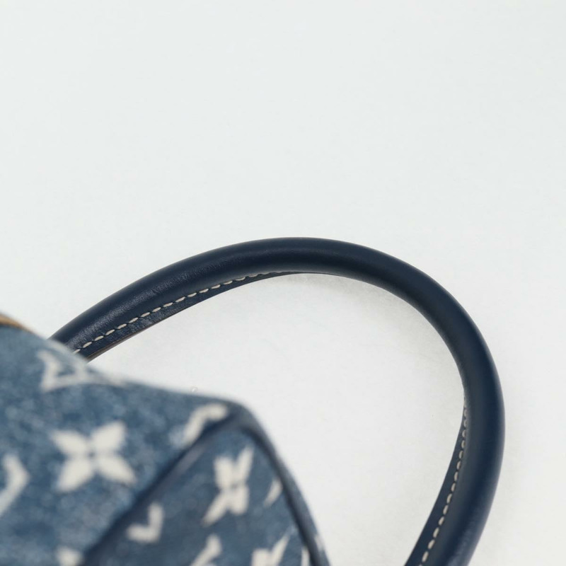 【日本直送】路易威登 Monogram Denim 方形手提包 藍色 LV 正品 MX471M-13
