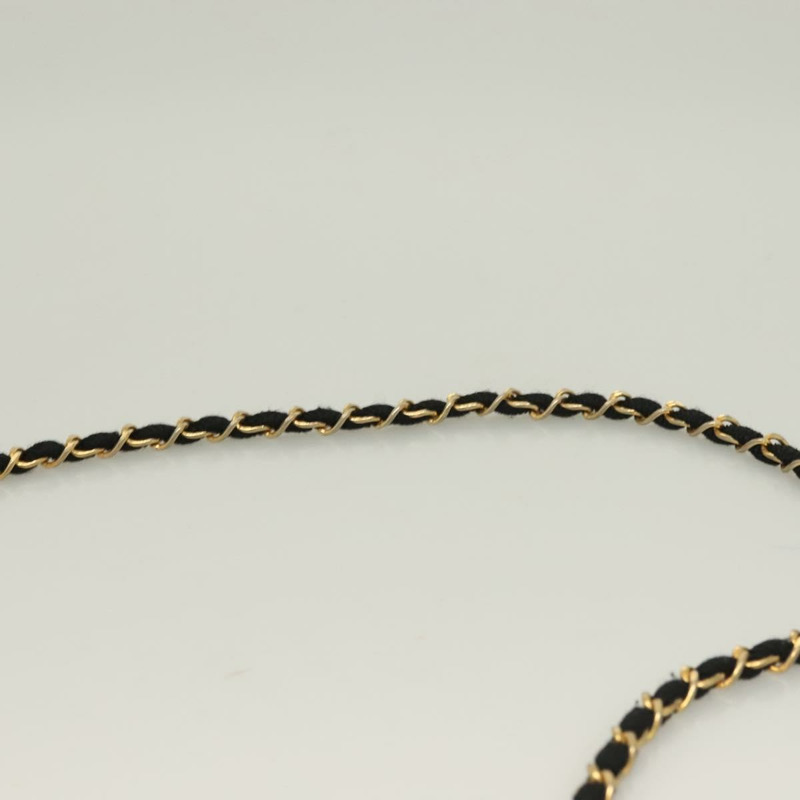 【日本直送】香奈兒 Matelasse 鏈條單肩包 緞面黑金 CC 正品 PP692-7