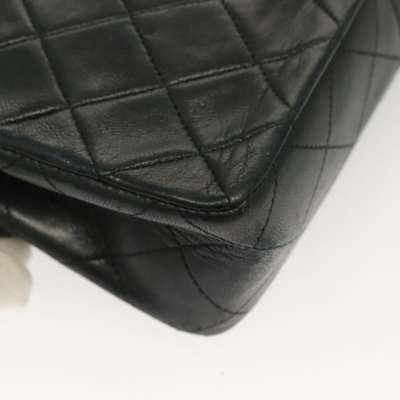 【日本直送】香奈兒 Matelasse 鏈條單肩包 小羊皮 黑金 CC 正品 PP771-15