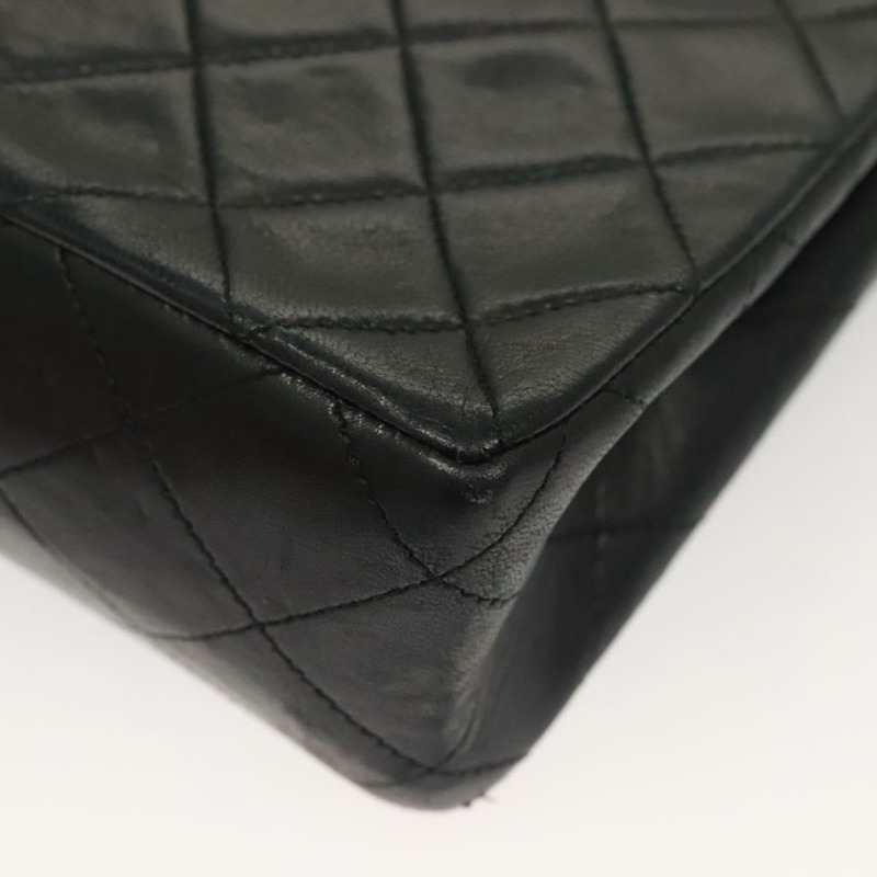 【日本直送】香奈兒 Matelasse 鏈條單肩包 小羊皮 黑金 CC 正品 PP771-16