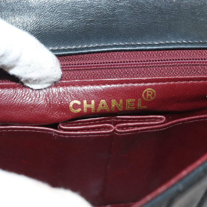 【日本直送】香奈兒 Matelasse 鏈條單肩包 小羊皮 黑金 CC 正品 PP771-21