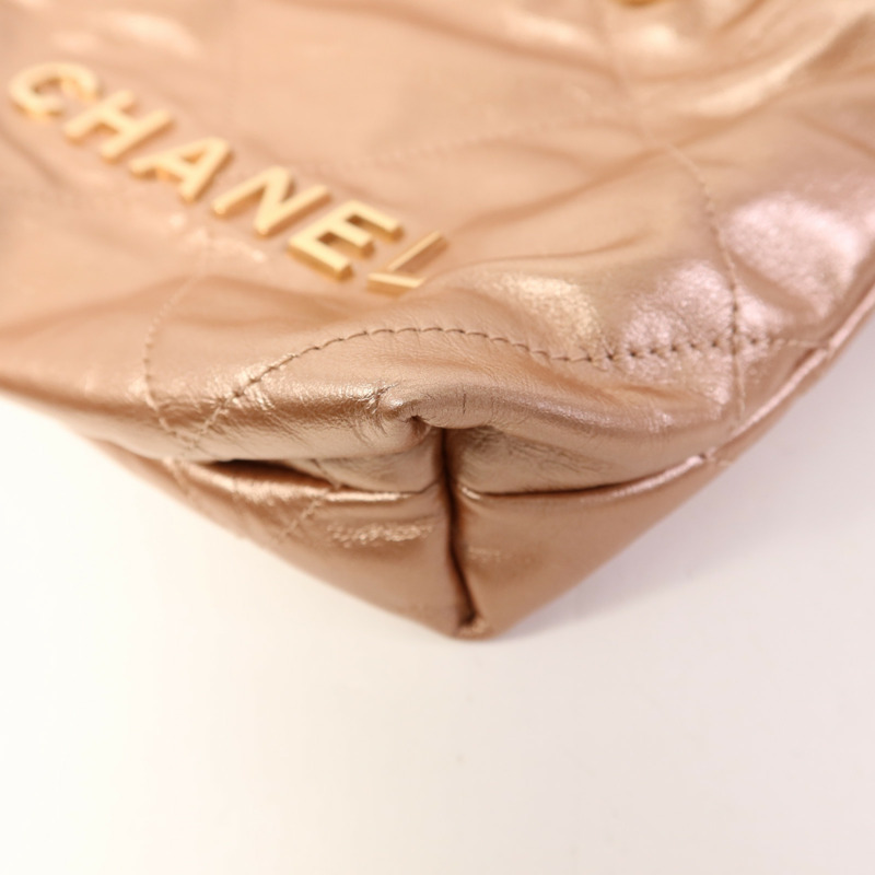 CHANEL 牛皮皮革Chanel 22 Mini手挽肩背兩用袋-9