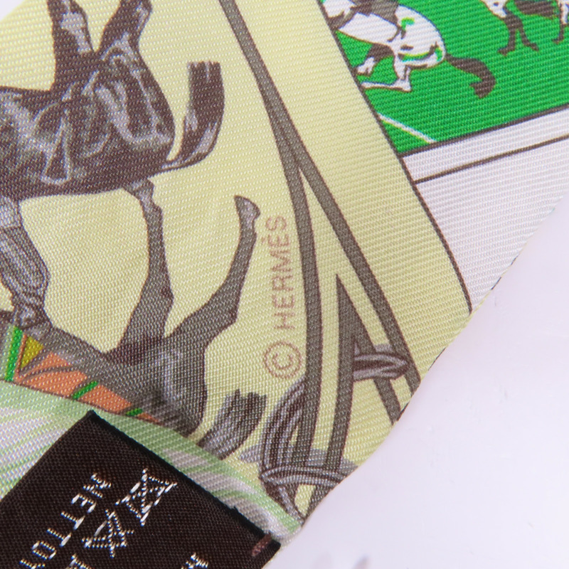 HERMES 絲質Twilly絲巾-8