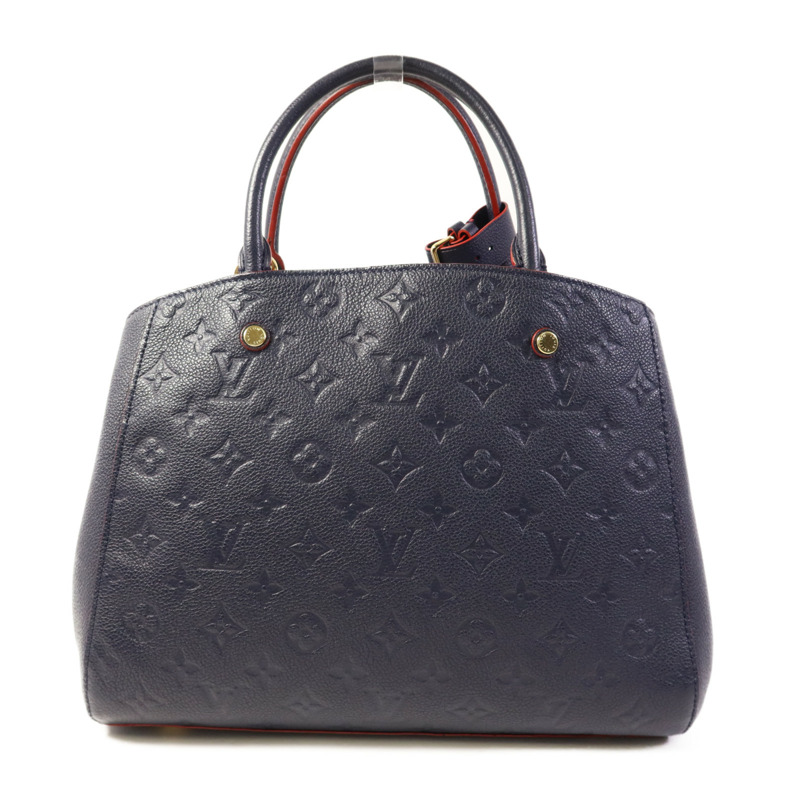 LOUIS VUITTON Monogram Empreinte Montaigne MM金扣手挽肩背兩用袋-1