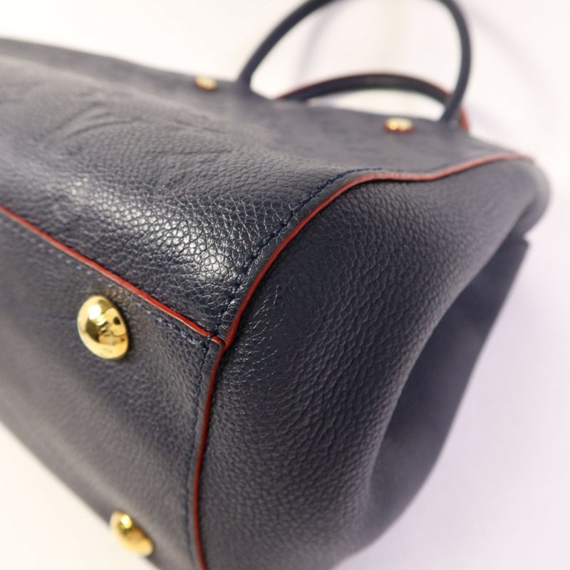 LOUIS VUITTON Monogram Empreinte Montaigne MM金扣手挽肩背兩用袋-10