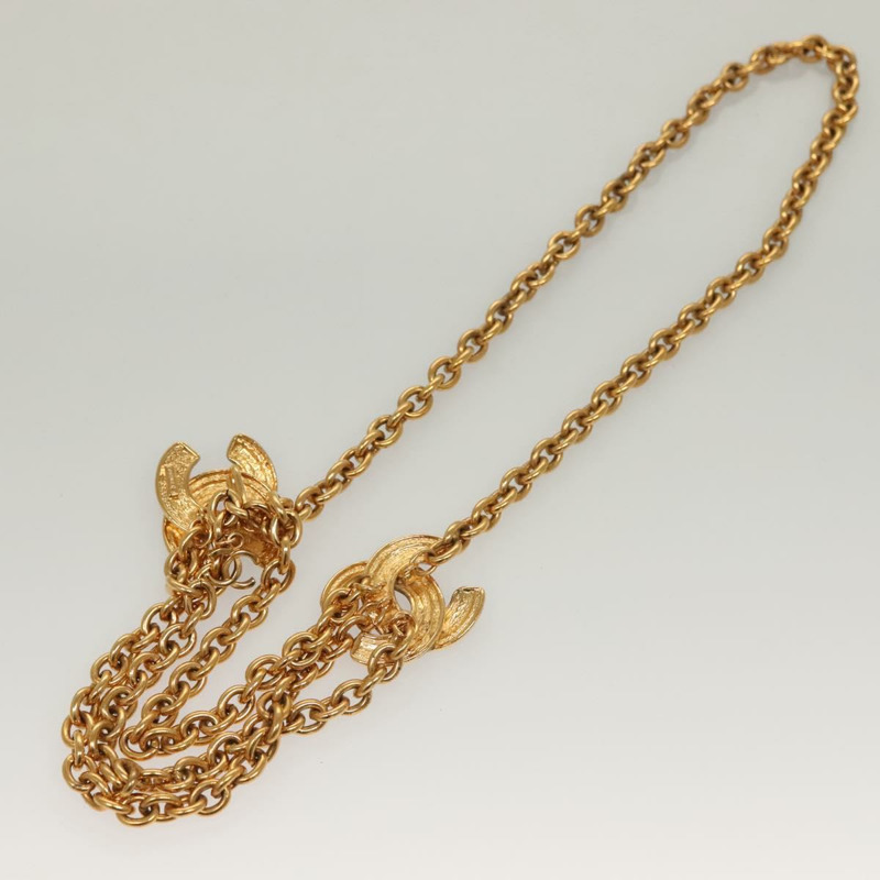 【日本直送】香奈兒 COCO 標誌鏈條腰帶金屬 29.1 英吋金色 CC 正品 ar13677V-9