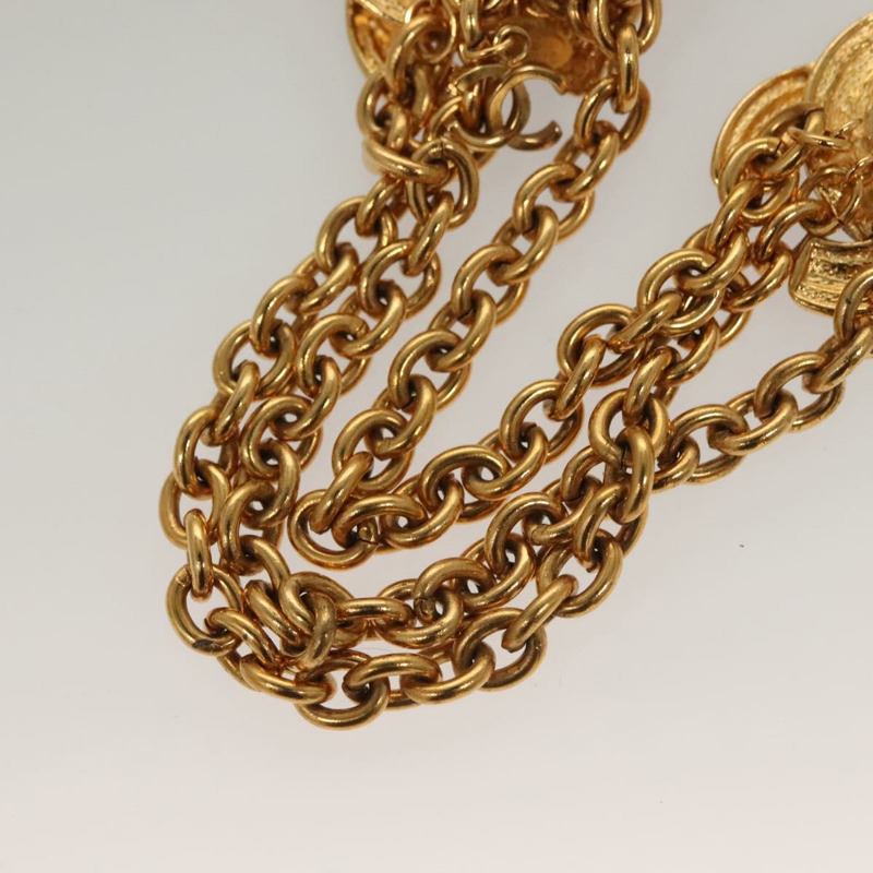 【日本直送】香奈兒 COCO 標誌鏈條腰帶金屬 29.1 英吋金色 CC 正品 ar13677V-10