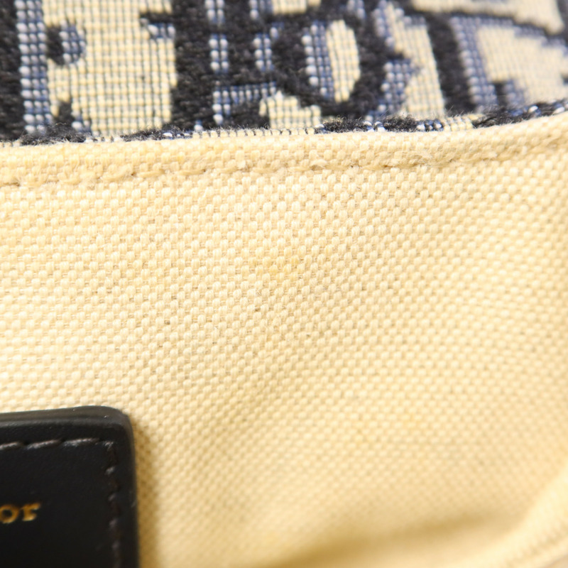 Dior 帆布Mini Saddle金扣手挽袋-14