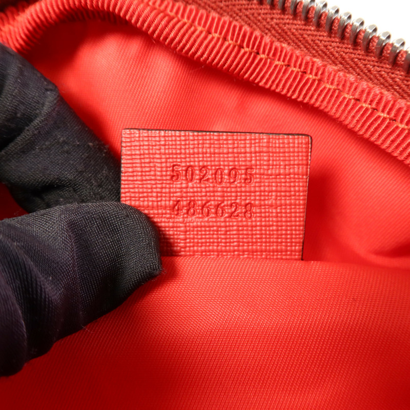 GUCCI 塗層帆布Waist/Body Bag銀扣腰包-7