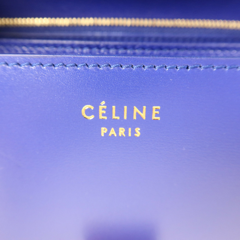 CELINE 牛皮皮革Classic Box M金扣肩背袋-6