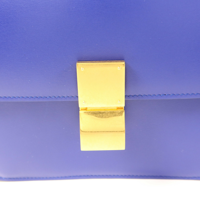 CELINE 牛皮皮革Classic Box M金扣肩背袋-9