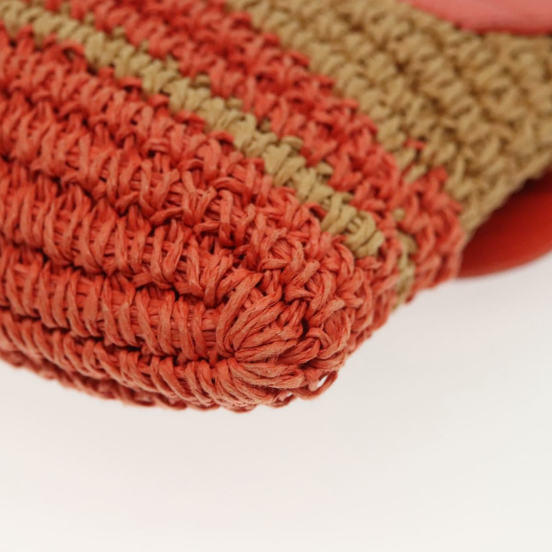 【日本直送】BURBERRY 藍標肩包 拉菲草皮革 米色 橙色 金色 正品 ti3366-8