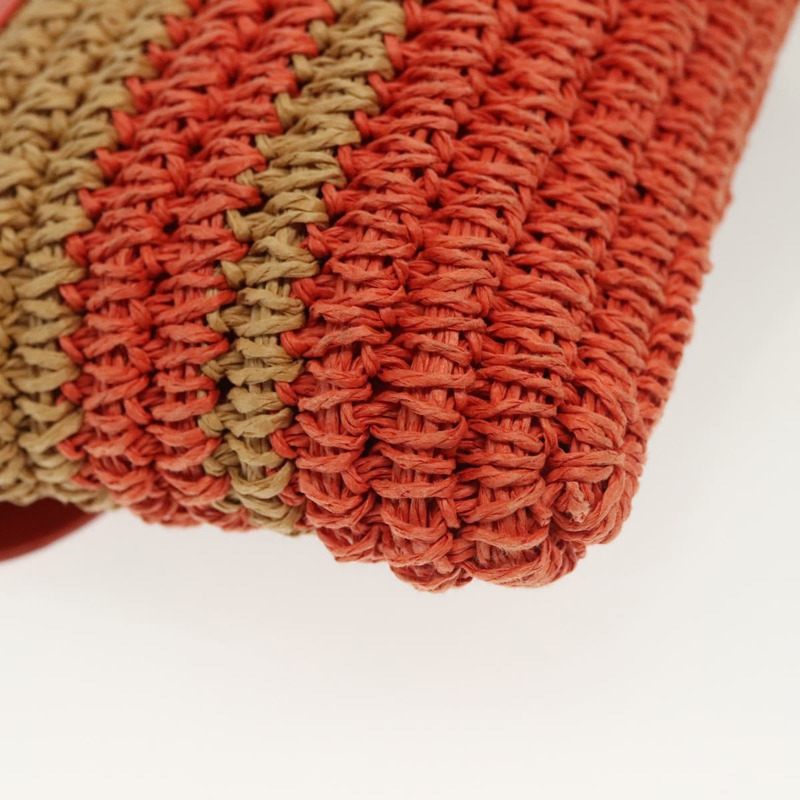 【日本直送】BURBERRY 藍標肩包 拉菲草皮革 米色 橙色 金色 正品 ti3366-16