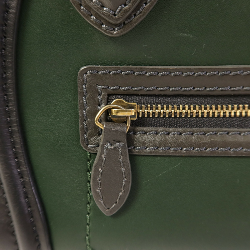 CELINE 牛皮皮革Nano Luggage金扣手挽肩背兩用袋-9