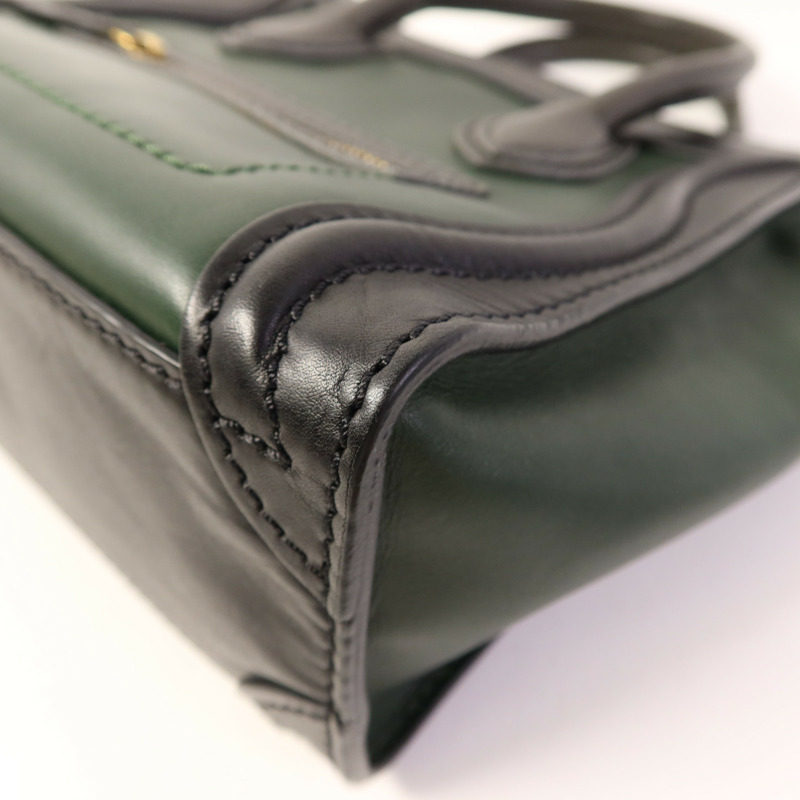CELINE 牛皮皮革Nano Luggage金扣手挽肩背兩用袋-11