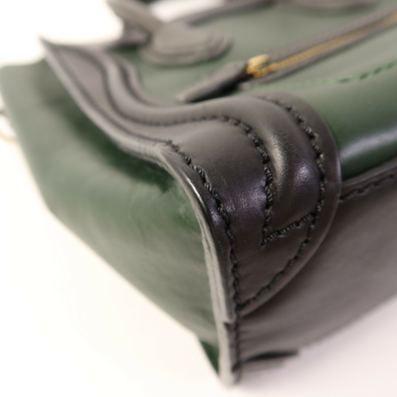 CELINE 牛皮皮革Nano Luggage金扣手挽肩背兩用袋-12