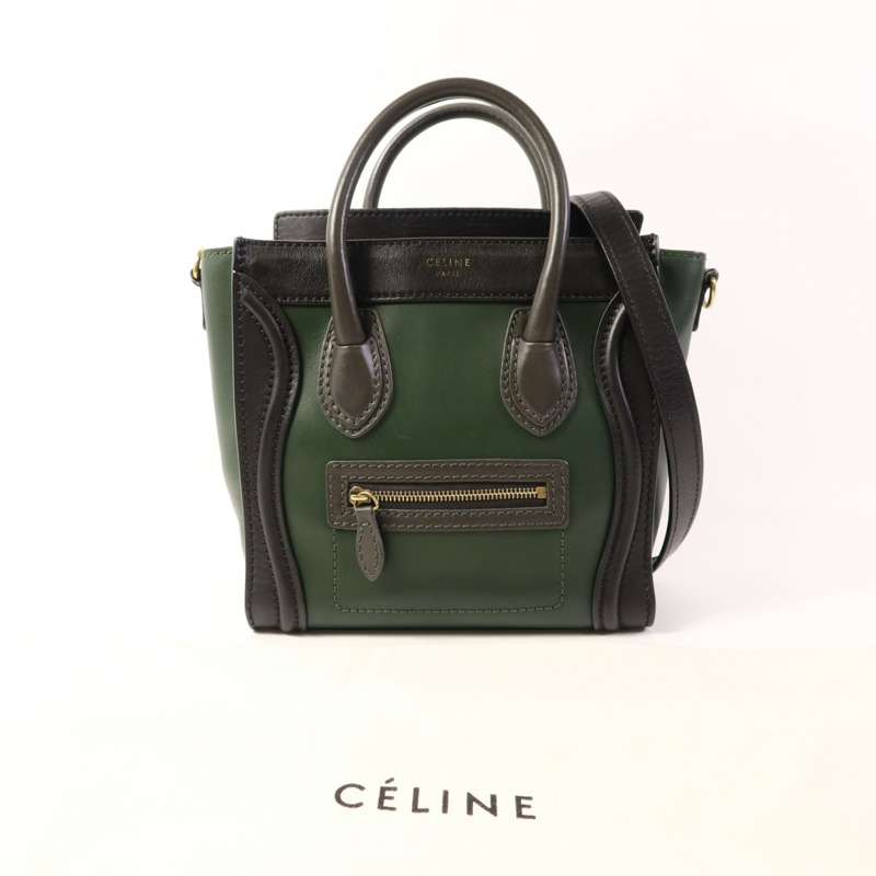 CELINE 牛皮皮革Nano Luggage金扣手挽肩背兩用袋-15