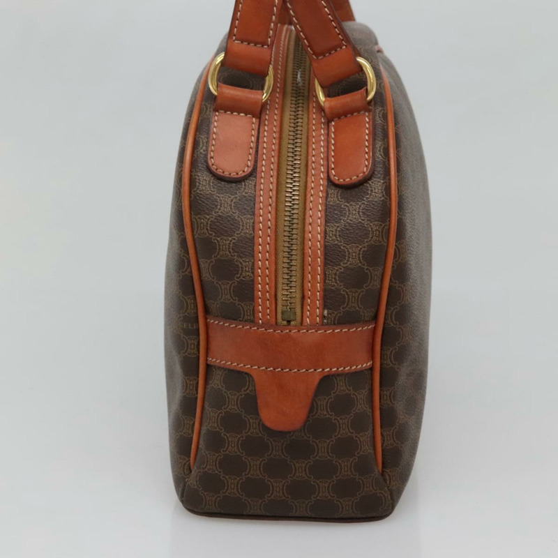 【日本直送】CELINE Macadam帆布手提包 PVC皮革 棕色 金色 正品 ki5919-3