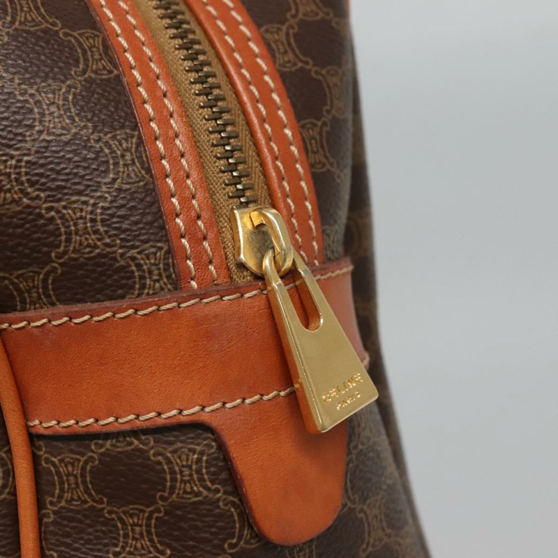 【日本直送】CELINE Macadam帆布手提包 PVC皮革 棕色 金色 正品 ki5919-16