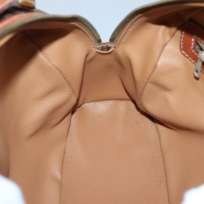 【日本直送】CELINE Macadam帆布手提包 PVC皮革 棕色 金色 正品 ki5919-19