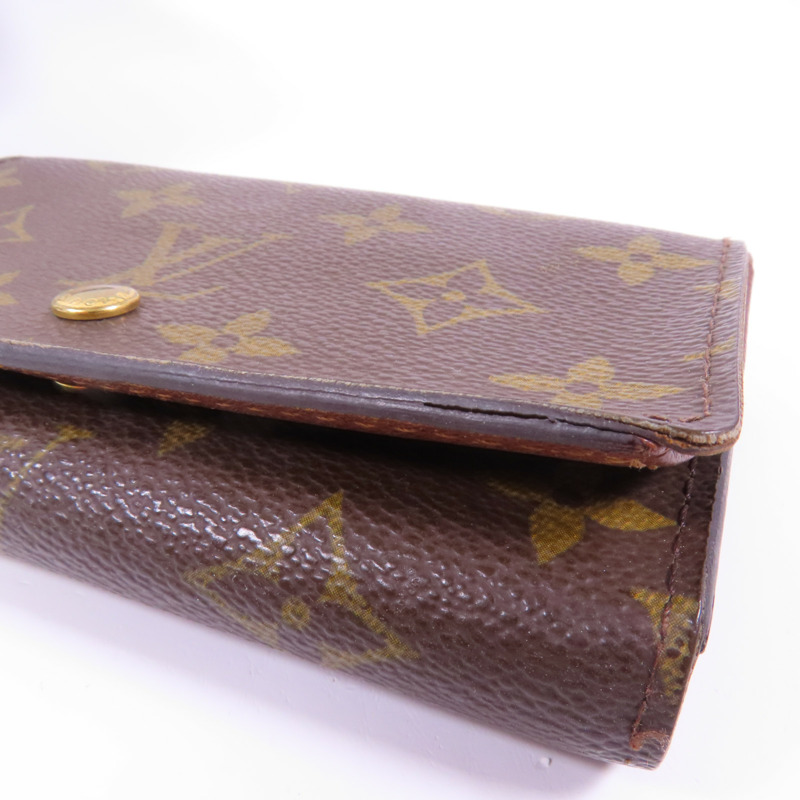 LOUIS VUITTON Monogram Porte Monnaie 金扣錢包-9