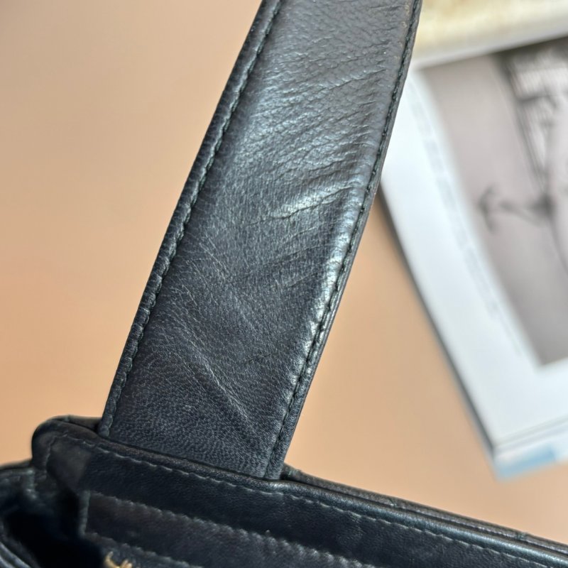 ::CHANEL:: 經典菱格紋雙C縫線 LOGO 手提肩背包 小托特包 小購物包 TOTE-35