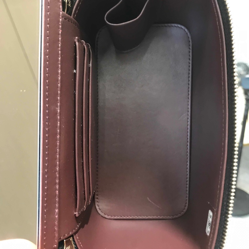 Chanel 香奈兒 芯片23S 荔枝皮盒子包 帶鏡子 淡金扣 底長約16-7