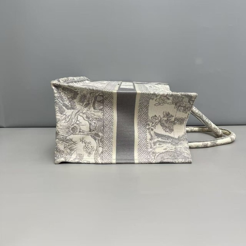 Dior迪奧 Book中號灰色刺繡老虎tote托特包 手提包-3