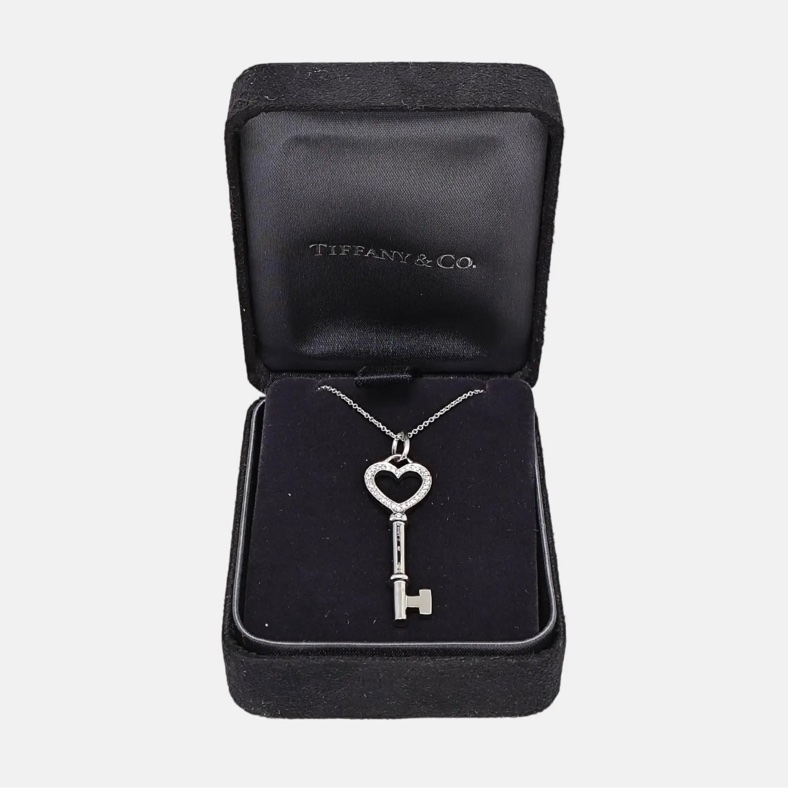 Tiffany 铂金\18k金中号项链-13