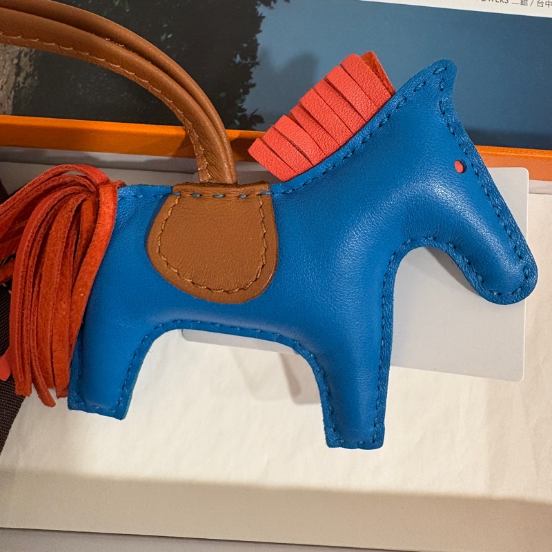 Hermes 藍色羊皮小馬 掛飾 丫刻（2020）-5
