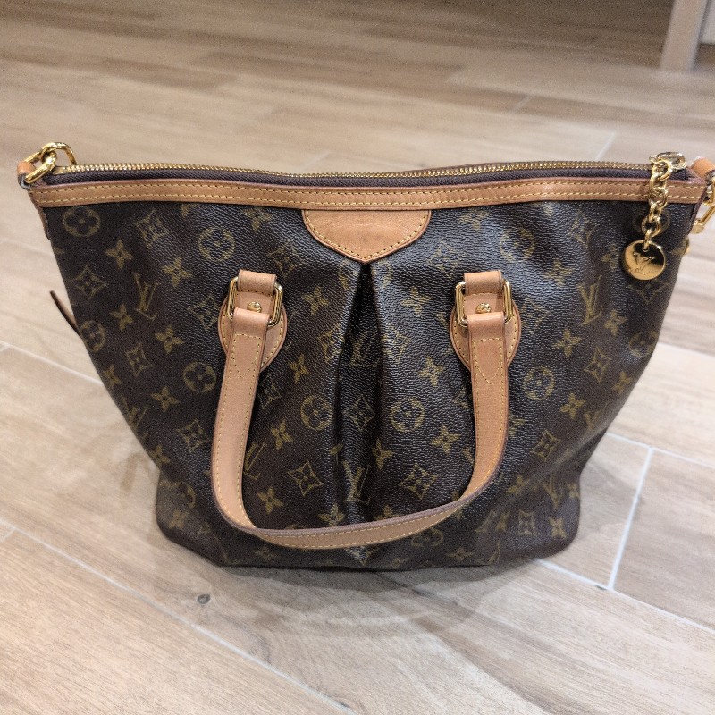 LV老花皺摺手提包 肩背包 背帶可調整 LV兩用包-0