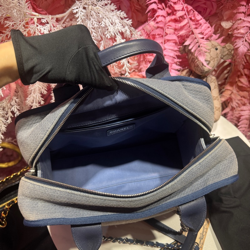 Chanel 牛仔沙灘包肩背包/王吉娜古董精品-8