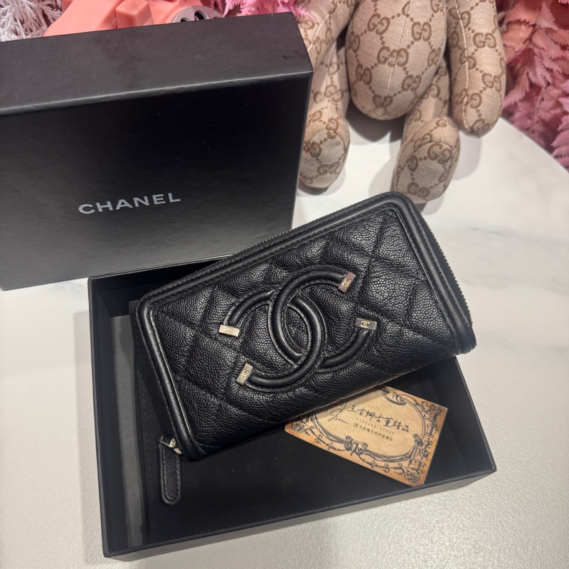 Chanel 荔枝中夾/王吉娜古董精品-0