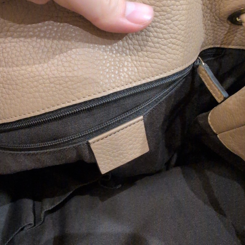 GUCCI斜背肩背駝色 米色兩用包 表面有亮粉-10