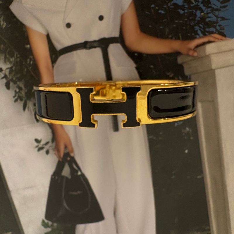 愛馬仕/Hermes 琺瑯 手鐲 PM 約 直徑5.8 X 5cm-0