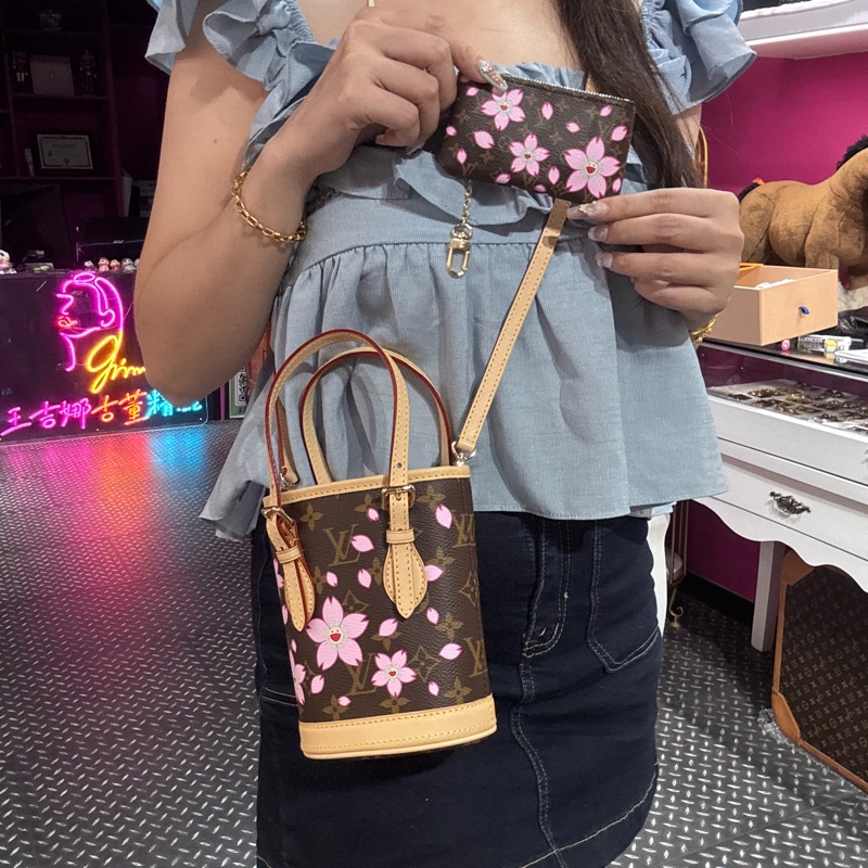 LV 村上隆限量斜背包/櫻花/王吉娜古董精品-1