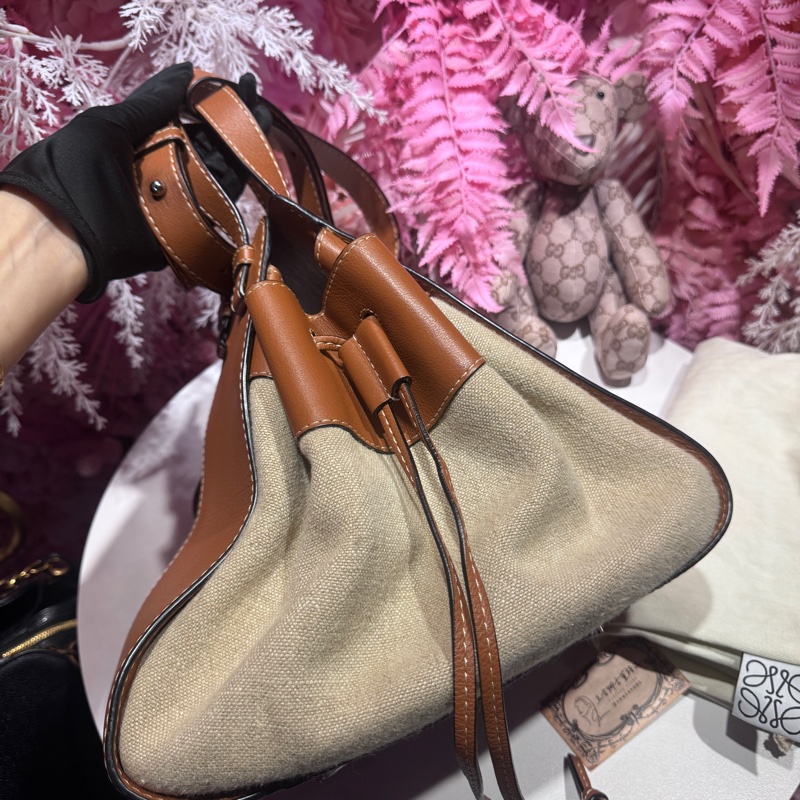 Loewe吊床包/帆布包/王吉娜古董精品-3