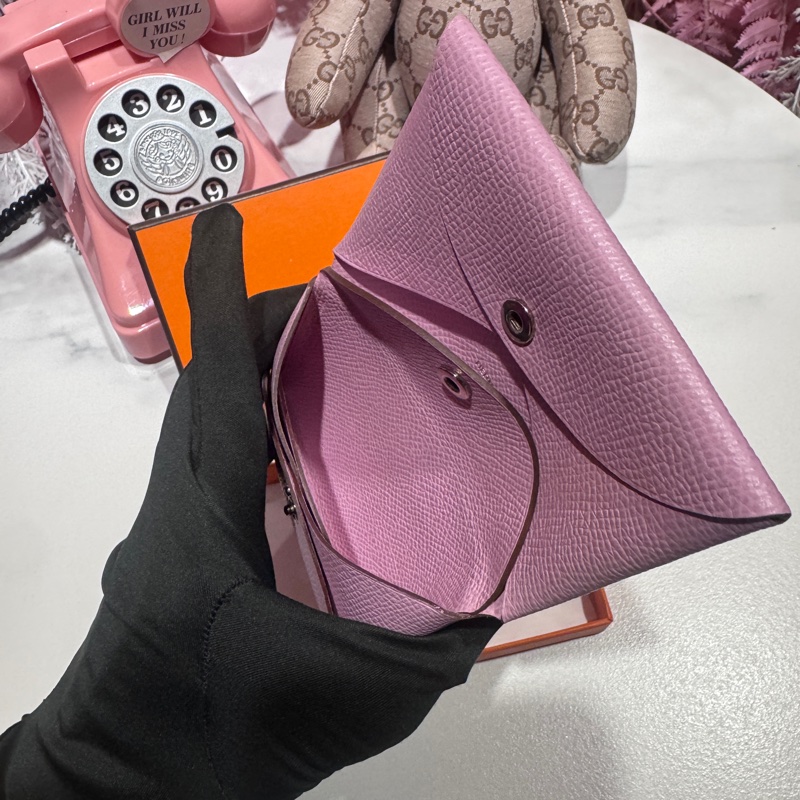 Hermes櫻花粉零錢包/王吉娜古董精品-7