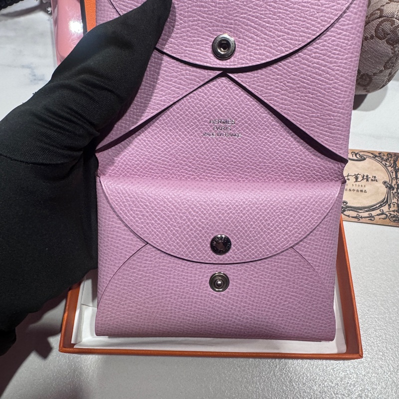 Hermes櫻花粉零錢包/王吉娜古董精品-9