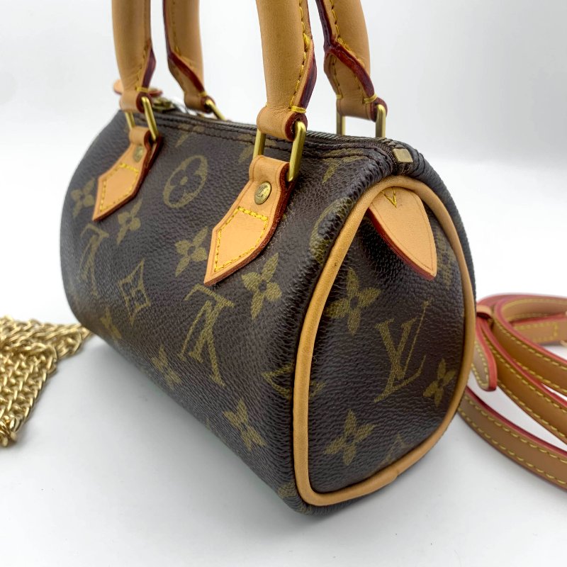 Louis Vuitton 經典老花speedy mini,LV,路易威登,Nano,小廢包,波士頓包,真品現貨,免運-5