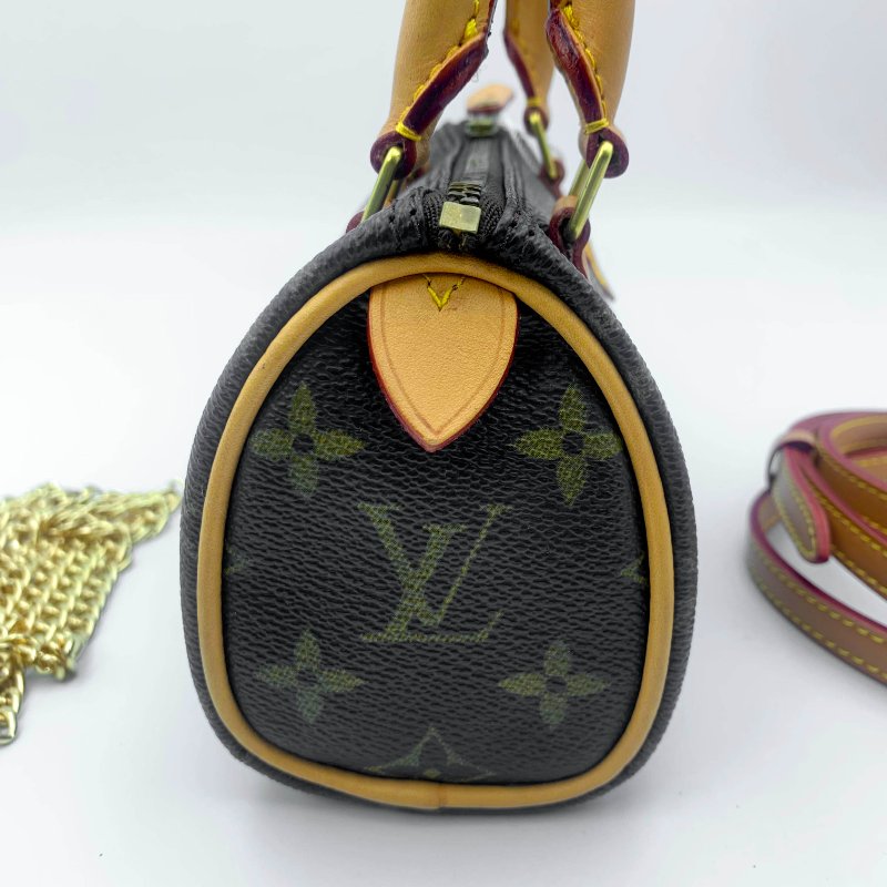 Louis Vuitton 經典老花speedy mini,LV,路易威登,Nano,小廢包,波士頓包,真品現貨,免運-6