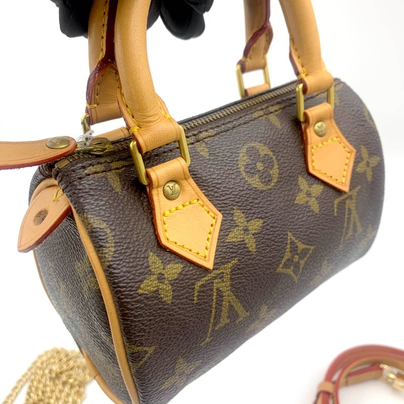 Louis Vuitton 經典老花speedy mini,LV,路易威登,Nano,小廢包,波士頓包,真品現貨,免運-9