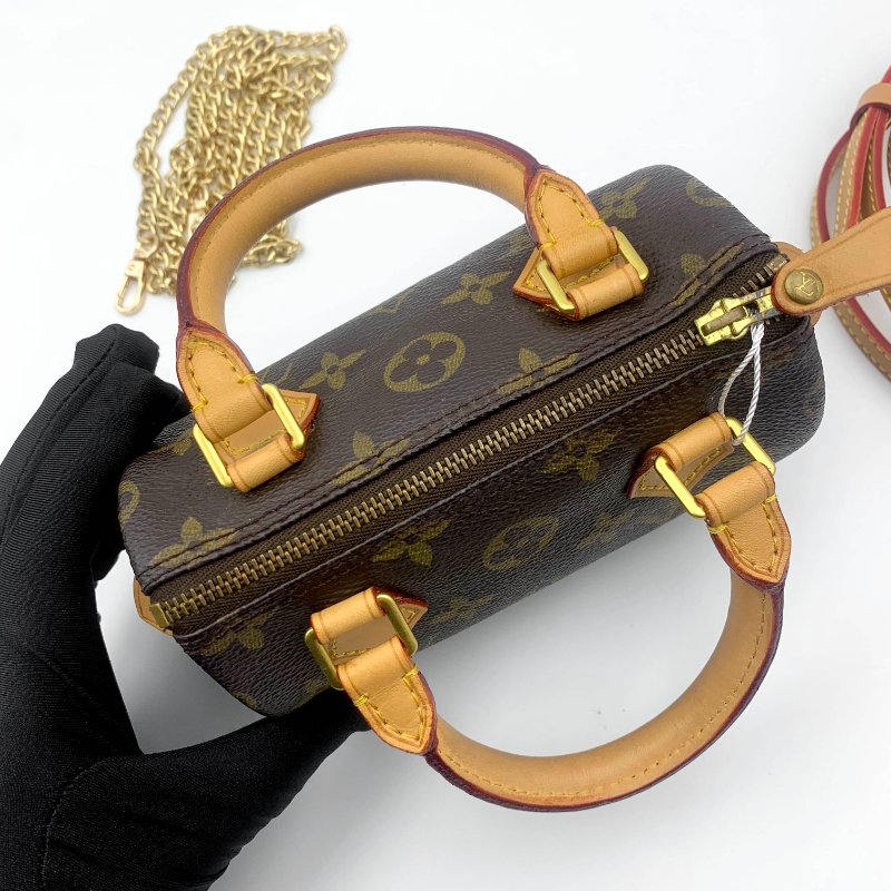 Louis Vuitton 經典老花speedy mini,LV,路易威登,Nano,小廢包,波士頓包,真品現貨,免運-12