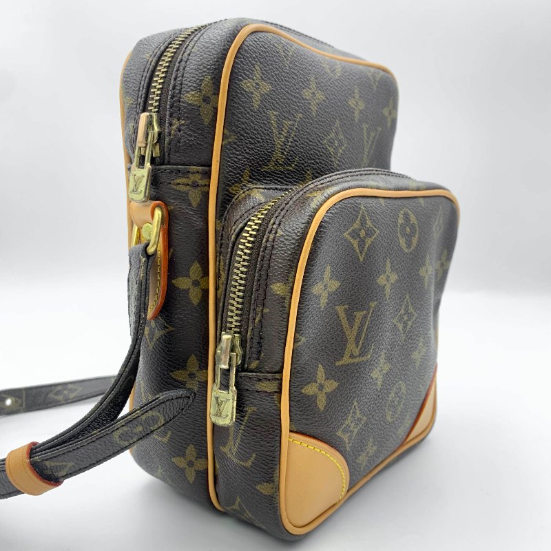 Louis Vuitton 老花雙層相機包，LV經典包，路易威登，麻將包，側背包，二手真品，正品，現貨，免運-7