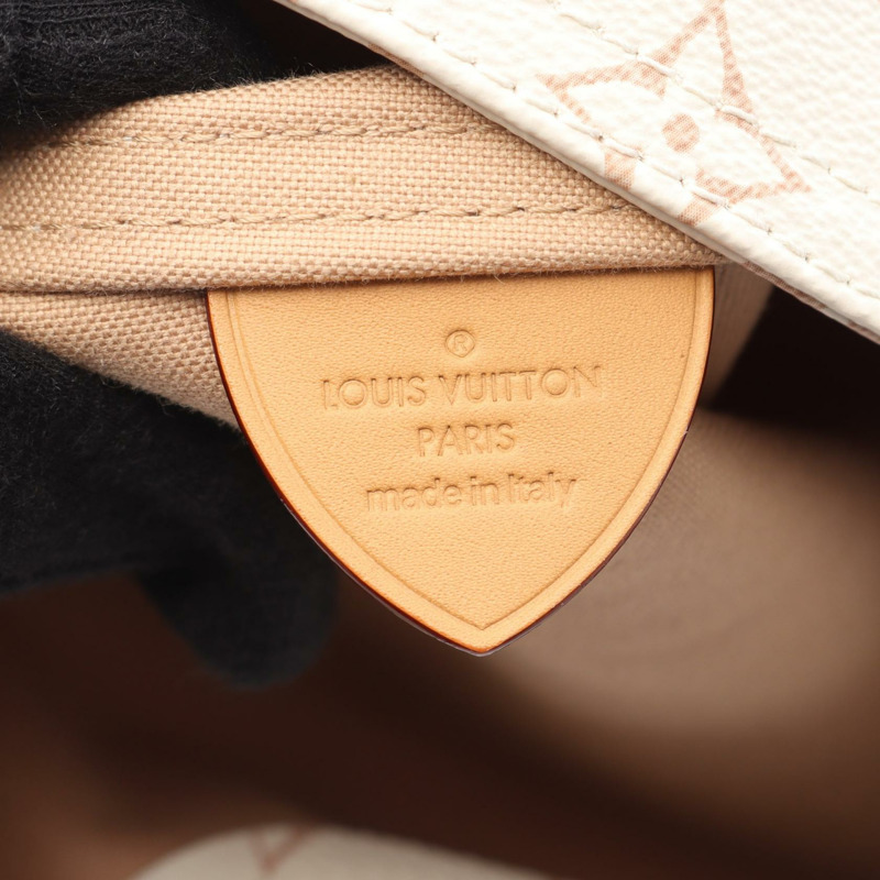 LOUIS VUITTON Atlantis GM 手提包 M24409 Monogram 帆布 白色棕色 二手-3