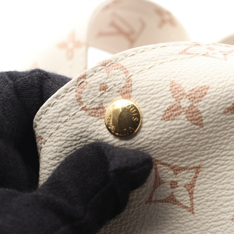 LOUIS VUITTON Atlantis GM 手提包 M24409 Monogram 帆布 白色棕色 二手-5