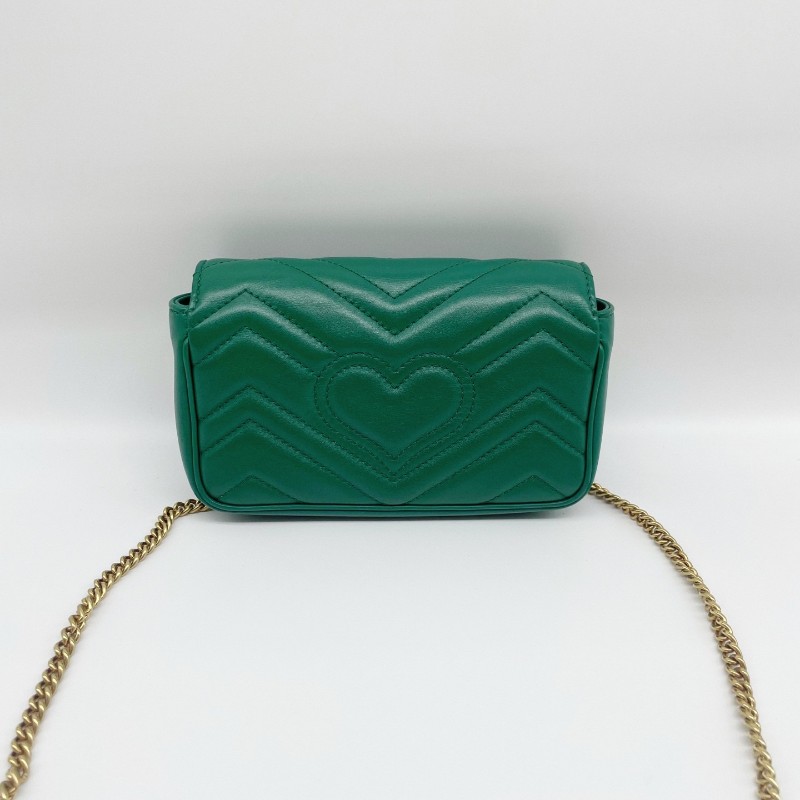 Gucci古馳 竹子綠馬蒙mini 雙G金扣 肩背包 斜背包-1