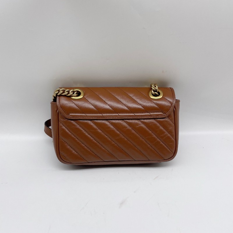 Gucci古馳 馬蒙22焦糖色 棕色 肩背包 斜背包-1