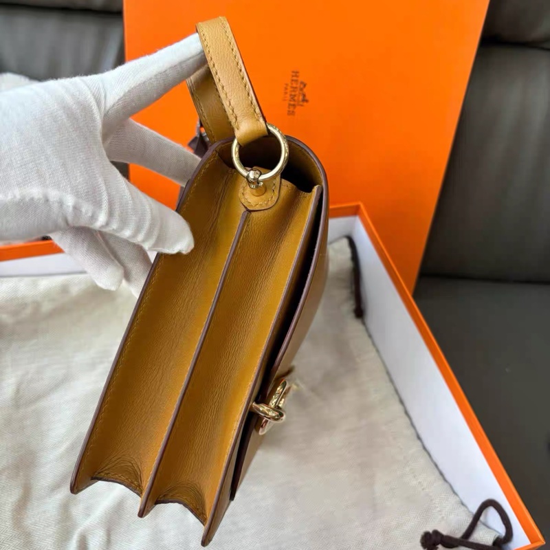 🌈Hermes🧡Roulis 23🧡芝麻色金扣🧡99新🌟Evercolor 皮🌟-5